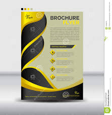 Yellow And Black Brochure Flyer Template Newsletter Design