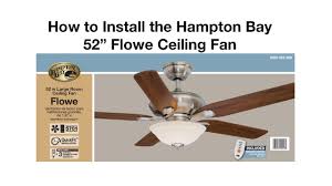 how to install a ceiling fan flowe
