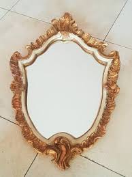 Baroque Wall Mirror In Gold Plated Wood