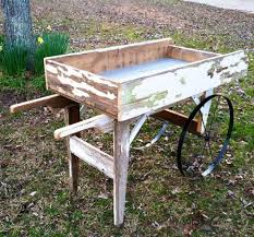 Reclaimed Wood Flower Vendor Cart