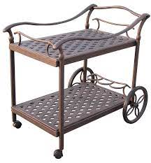 Patio Furniture Cast Aluminum Tea Cart