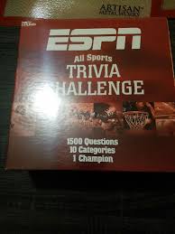 You can complete the quiz on your own, but we suggest you … Espn All Sports Trivia Challenge Toys Games Board Games