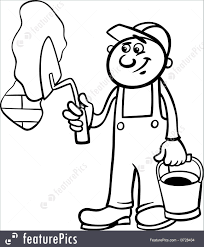 450 x 470 jpeg 56 кб. People At Work Worker With Trowel Coloring Page Stock Illustration I3728434 At Featurepics