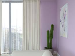 color curtains go with purple walls