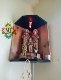 wooden home altar corner wall mounted
