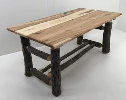 Hickory Log Coffee Table