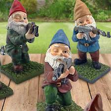 funny army garden gnome statue resin