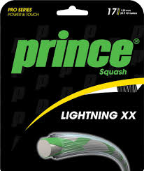 Prince Squash String Lightning Xx 17 Set Pink Black Gold Unique Squash Academy