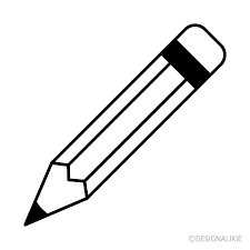 pencil black and white clip art free