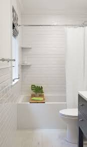 White Bevel Subway Tile Bathroom