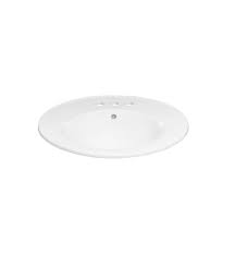 single bowl oval drop in bathroom sink