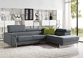 Grey Fabric Sectional Sofa Set