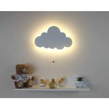 Cloud Night Light White Wooden Night