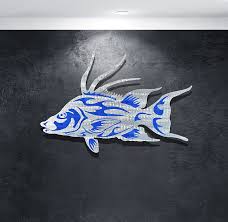 Hog Fish Blue Metalistik Metal Wall Art