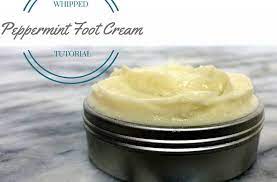 diy whipped peppermint foot cream