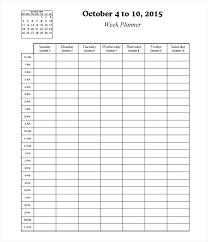 3 Week Schedule Template One Blank 6 Calendar Free Printable