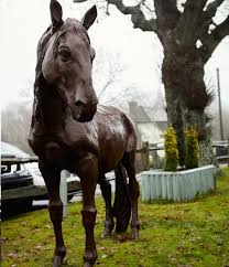 Horse Statue Proud Cast Iron