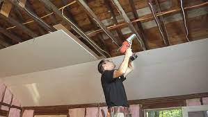 hang airtight drywall on ceilings