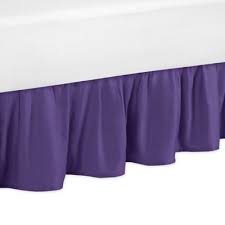 Purple Stripe Bed Skirt Comfy 300tc