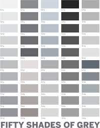 50 Shades Of Grey Colour Chart