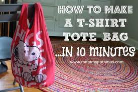how to make a no sew t shirt tote bag