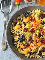 basmati rice pilaf with fruits and nuts
