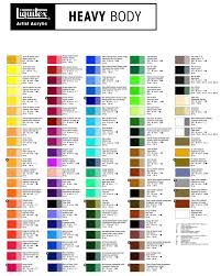 Liquitex Heavy Body Color Chart In 2019 Paint Color Chart