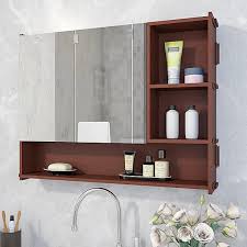 Large Bathroom Mirror Cabinet With 5