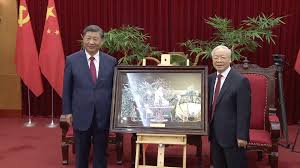 xi jinping nguyen phu trong hold tea