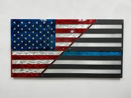Aluminum American Flag Thin Blue Line