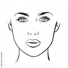 beautiful woman portrait face chart