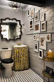 gray and yellow bathroom transitional