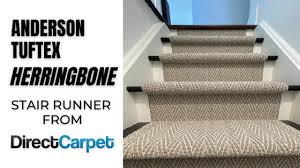 modern gray herringbone carpet runner