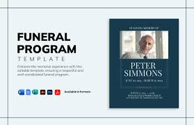 funeral program template in psd pages