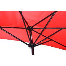 Henryka Half Umbrella 9 Ft Red Rona