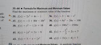 Solved Atic The Of 35 44 Formula For