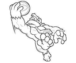 Super smash brothers coloring pages. Drawing Donkey Kong 112177 Video Games Printable Coloring Pages