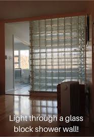 Glass Block Shower Wall For Bedroom