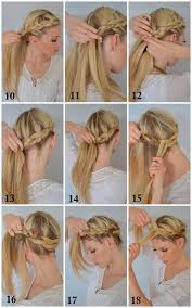 To start, divide hair into four sections; The Best Braid Hair Tutorials