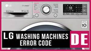 lg washer error code de causes how