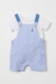 New Precious Kids Blue Checked Cotton Smocked Shortall With