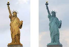 A Closer Look At The Statue Of Liberty Before It Was Green Gothamist gambar png