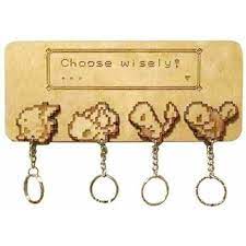 Wooden Key Holder Wall Mounted Key Ring
