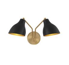 2 Light Wall Sconce In Matte Black With