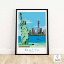 New York City Poster Nyc Vintage Print