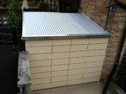 custom shed made of cement board
