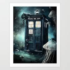 Doctor Who Underwater Tardis Art Print