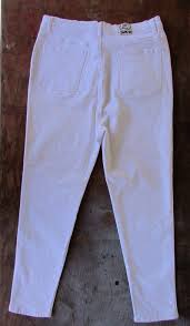 80s High Waist Jeans Vintage 1980s Womens White Zana Di