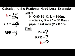 calculating the frictional head loss