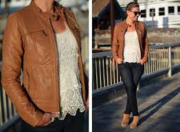 Wear This Tan Leather Jacket Trendy